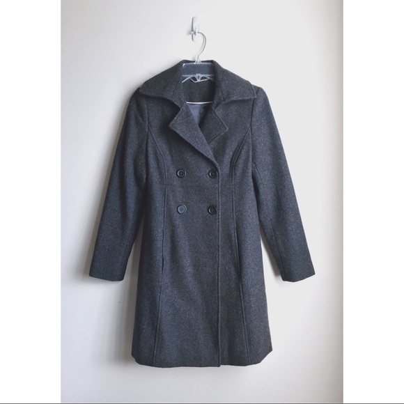 Old Navy Jackets & Blazers - Long Charcoal Grey Wool Coat
